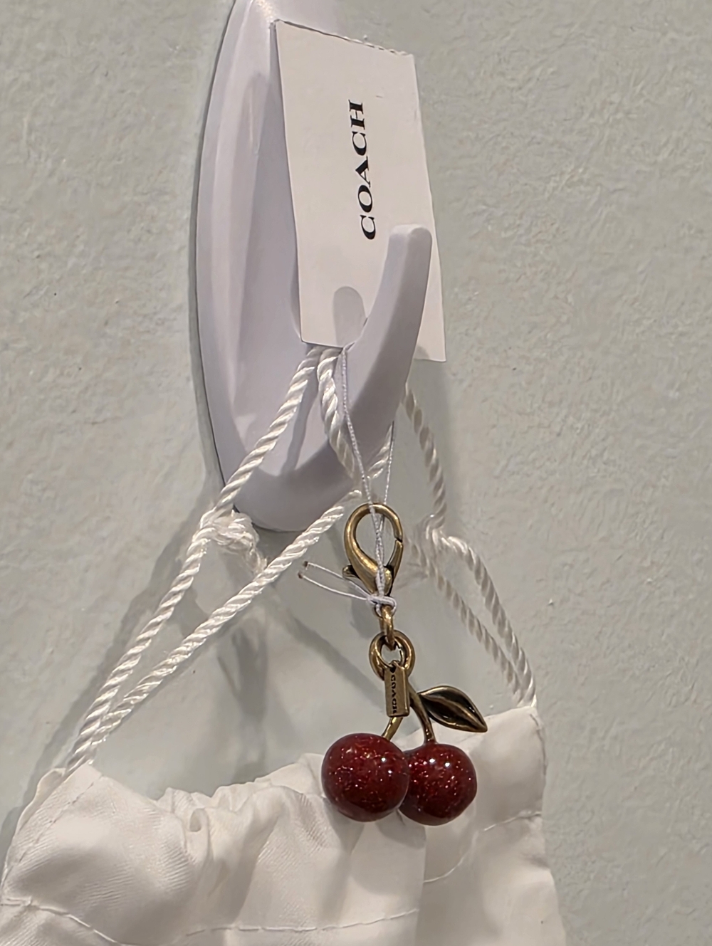 Coach Small Cherry Charm Nwt